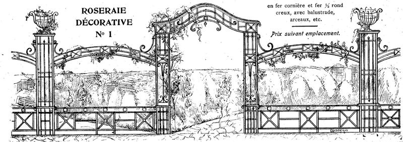 roseraie fabriquée par les établissements DUTOURLEAU en 1913 roseraie fabriquée par les établissements DUTOURLEAU en 1913