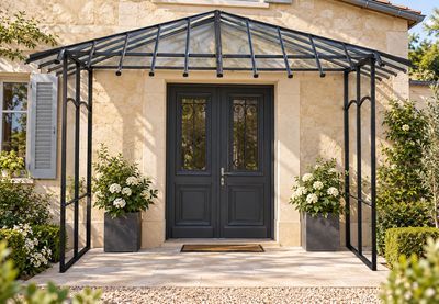 SAS d'entrée  d'une maison ayant une grande porte