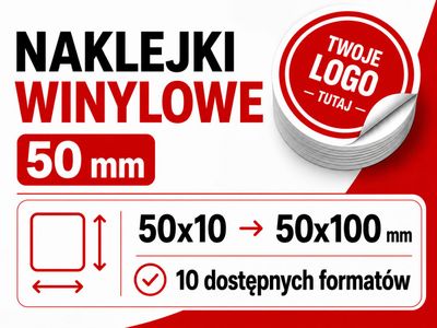 Naklejki winylowe 50 mm
