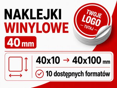 Naklejki winylowe 40 mm