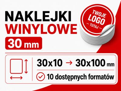 Naklejki winylowe 30 mm