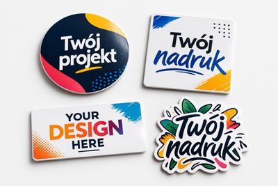 Naklejki 60 mm z własnym nadrukiem – naklejki na zamówienie