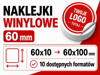 Naklejki winylowe 60 mm