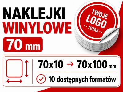 Naklejki winylowe 70 mm