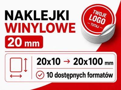 Naklejki winylowe 20 mm