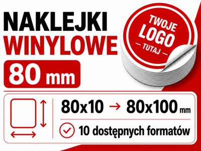 Naklejki winylowe 80 mm