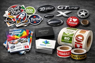 Druk naklejek, etykiet i materiałów reklamowych – Gdańsk