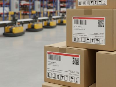 Etykiety logistyczne na rolce – druk i produkcja etykiet do logistyki