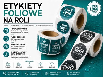 Etykiety foliowe z własnym nadrukiem – trwałe etykiety na roli