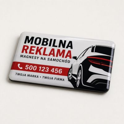 Magnesy na samochód z nadrukiem – reklama magnetyczna na auto