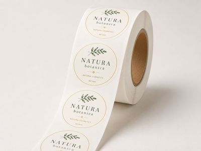 Etykiety foliowe PP na roli fi 60 mm / 60x60 mm