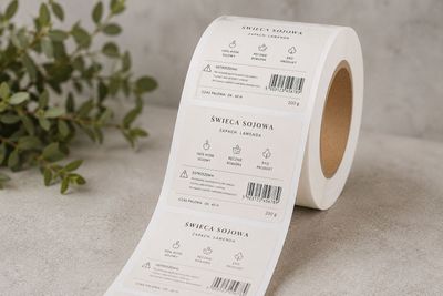 Etykiety papierowe na roli 100x70 mm