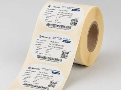 Etykiety papierowe na roli 70x50 mm