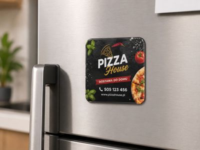 Magnesy z laminatem fi 50 mm / 50x50 mm