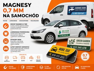 Magnesy na samochód 300x200 mm Magnesy na samochód 300x200 mm