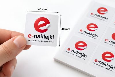 Naklejki foliowe PP 40×40 mm