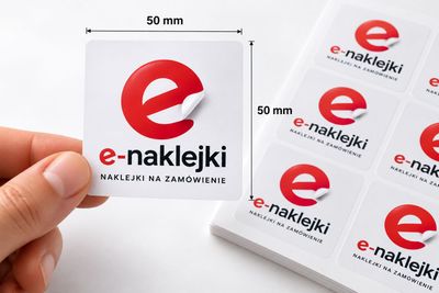 Naklejki foliowe PP 50×50 mm