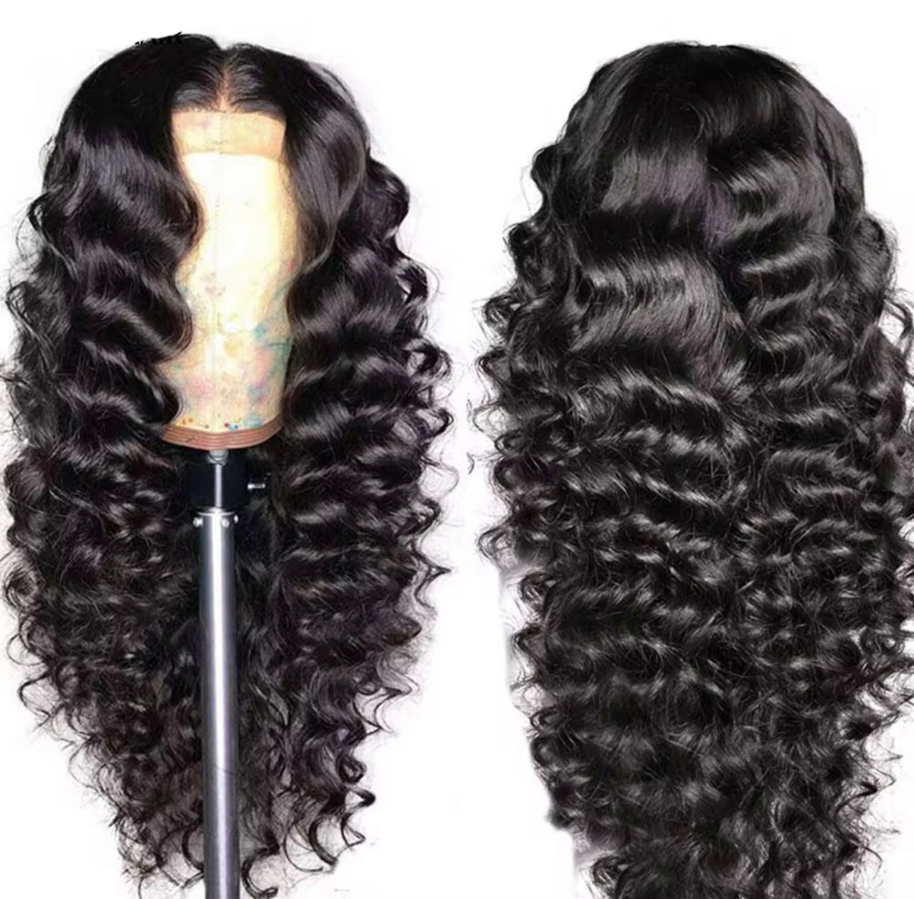 TBH 250% Loose Deep wave 100% human hair wigs HD lace pre plucked natural hairline