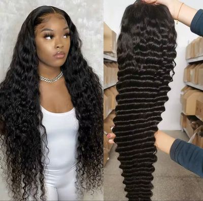 TBH 250% Loose Deep wave 100% human hair wigs HD lace pre plucked natural hairline TBH 250% Loose Deep wave 100% human hair wigs HD lace pre plucked natural hairline