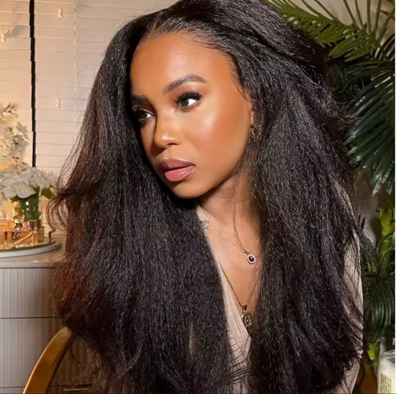 TBH Kinky Straight 13X6 HD Lace wig