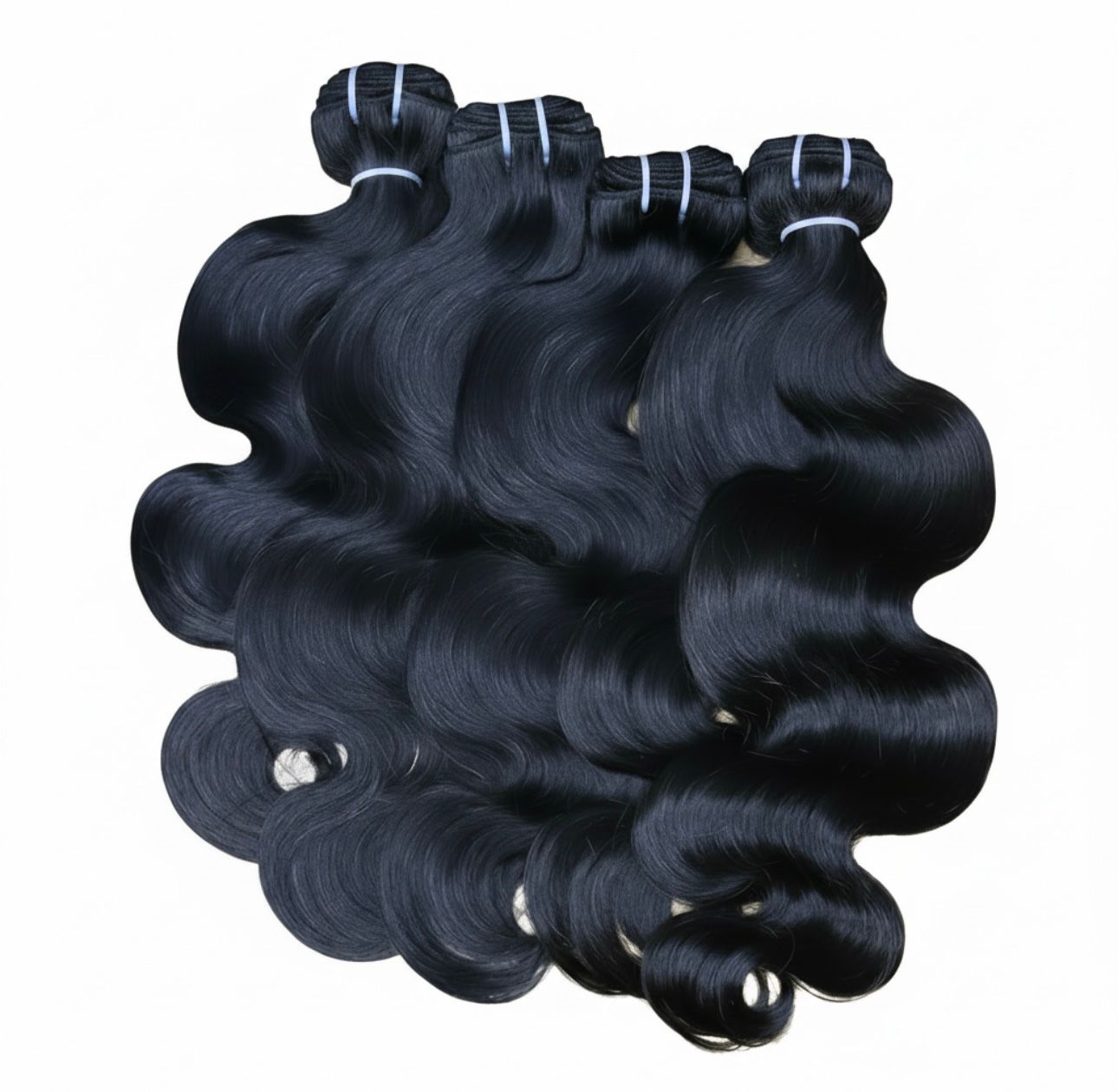 Virgin hair DD  hair Body wave bundles-Jet Black