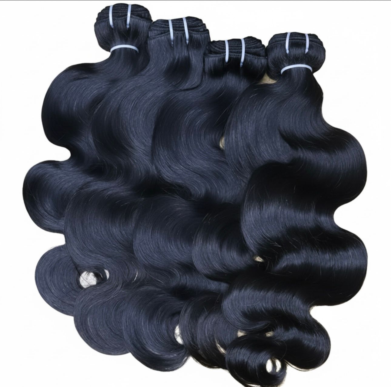 Virgin hair DD  hair Body wave bundles-Jet Black