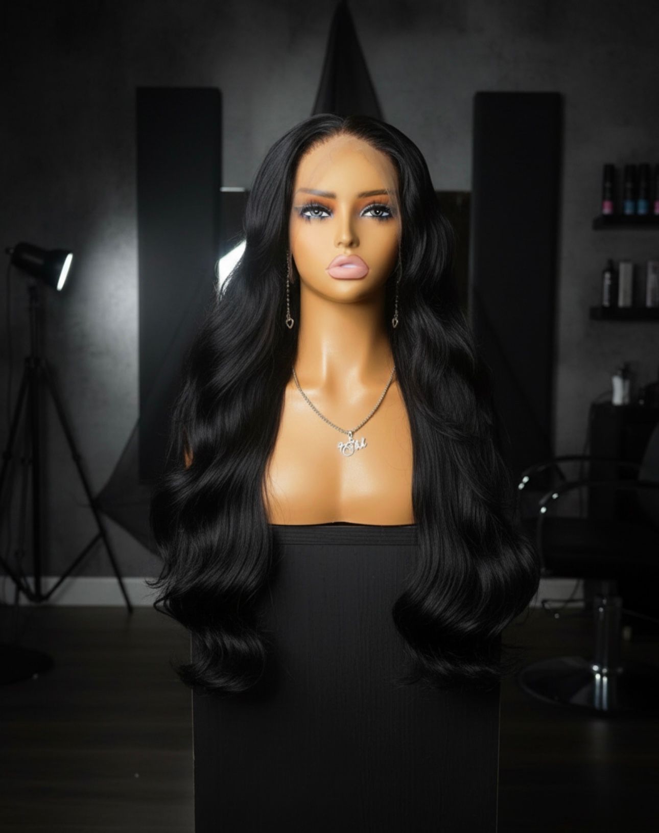 RAW single donor HAIR SDD Vietnamese HD 13x4 5X5 HD Lace Frontal Body Wave Wig - Jet Black