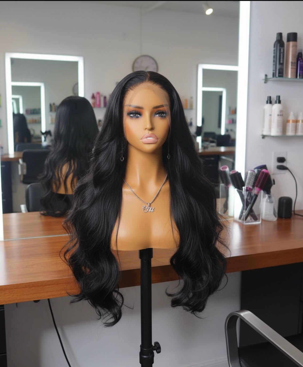 RAW single donor HAIR SDD Vietnamese HD 13x4 Lace Frontal Body Wave Wig - Jet Black