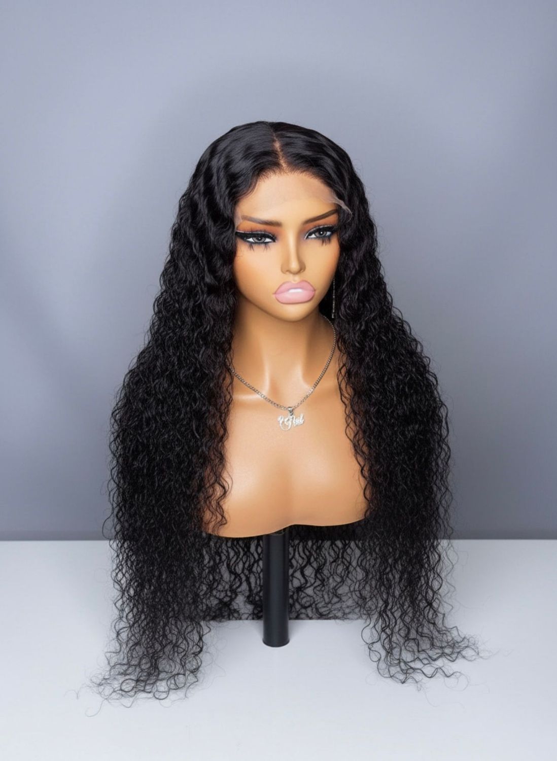 5X5 HD lace closure water wave Glueless drawstring, pre bleached