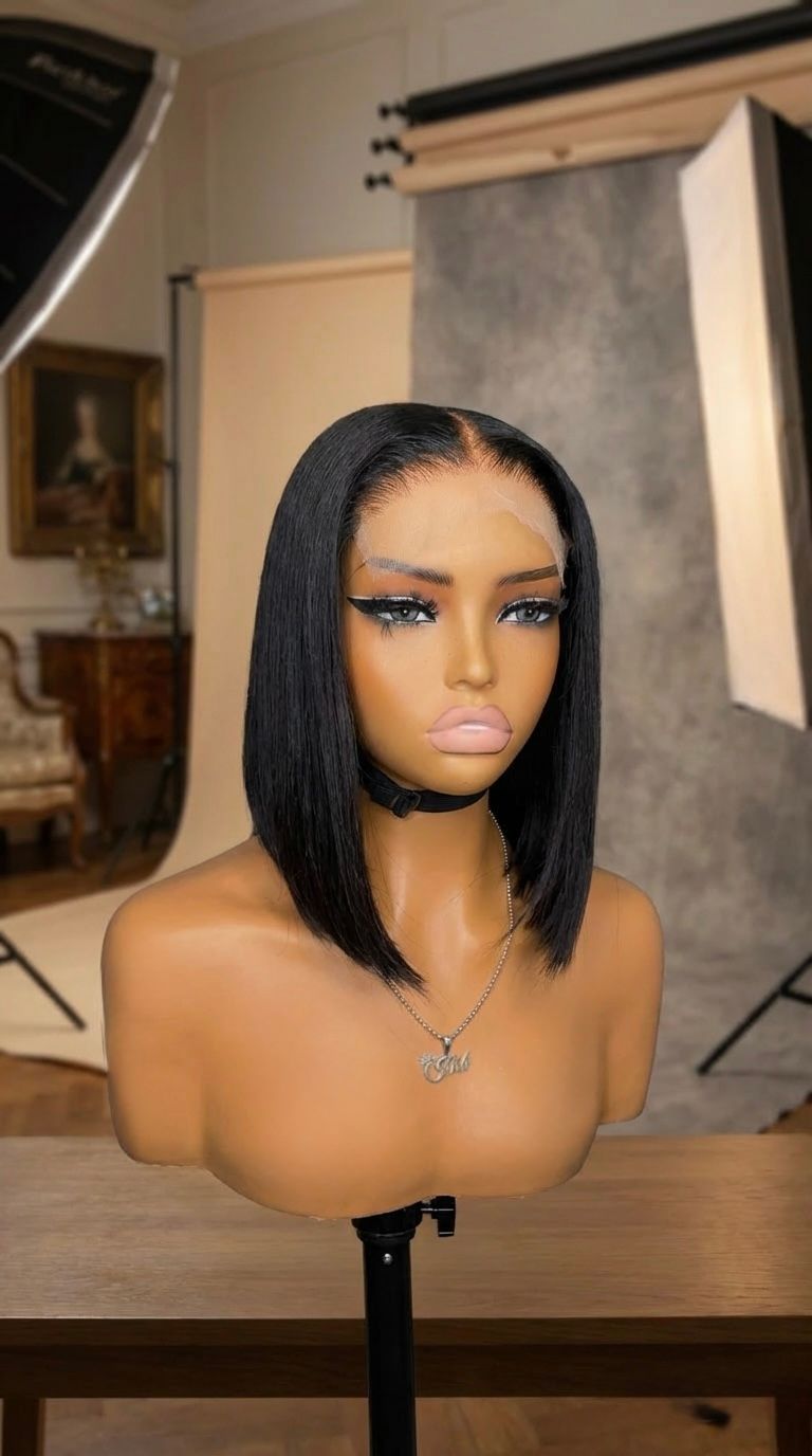 Premium quality hair SDD  Bob wig 5X5 13X6 HD lace SDD - Bone Straight