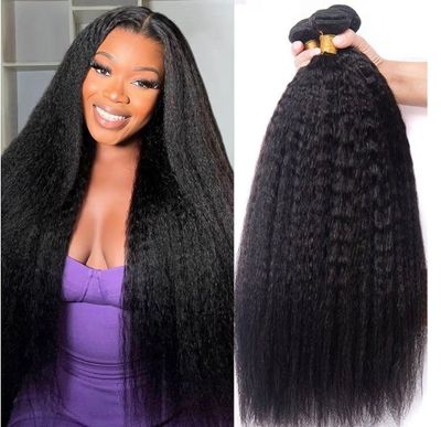 TBH Bundles Deal Kinky/Yaki Straight 100% human hair with 4X4 HD Closure TBH Bundles Deal Kinky/Yaki Straight 100% human hair with 4X4 HD Closure