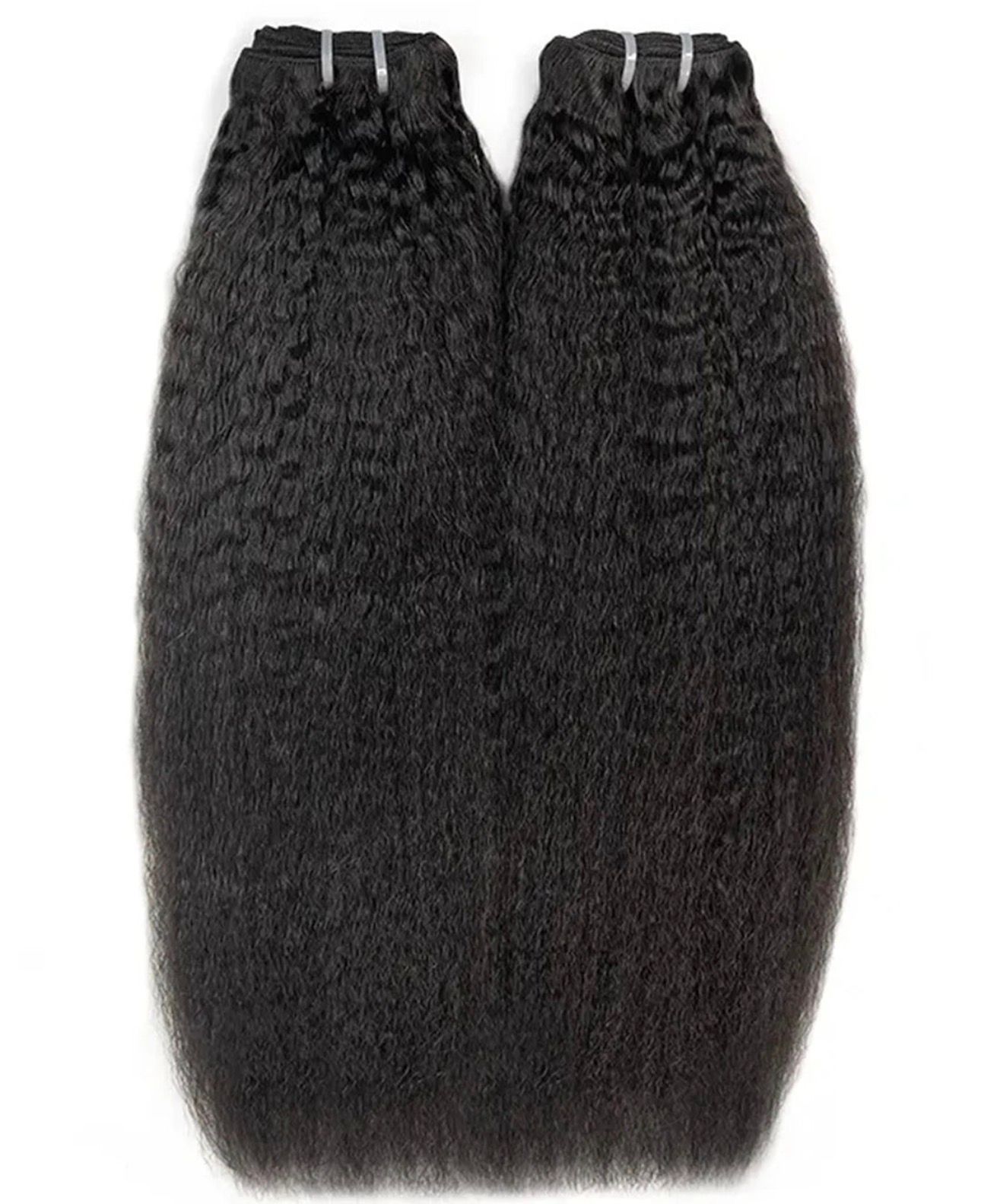 TBH Bundles Deal Kinky/Yaki Straight 100% human hair with 4X4 HD Closure