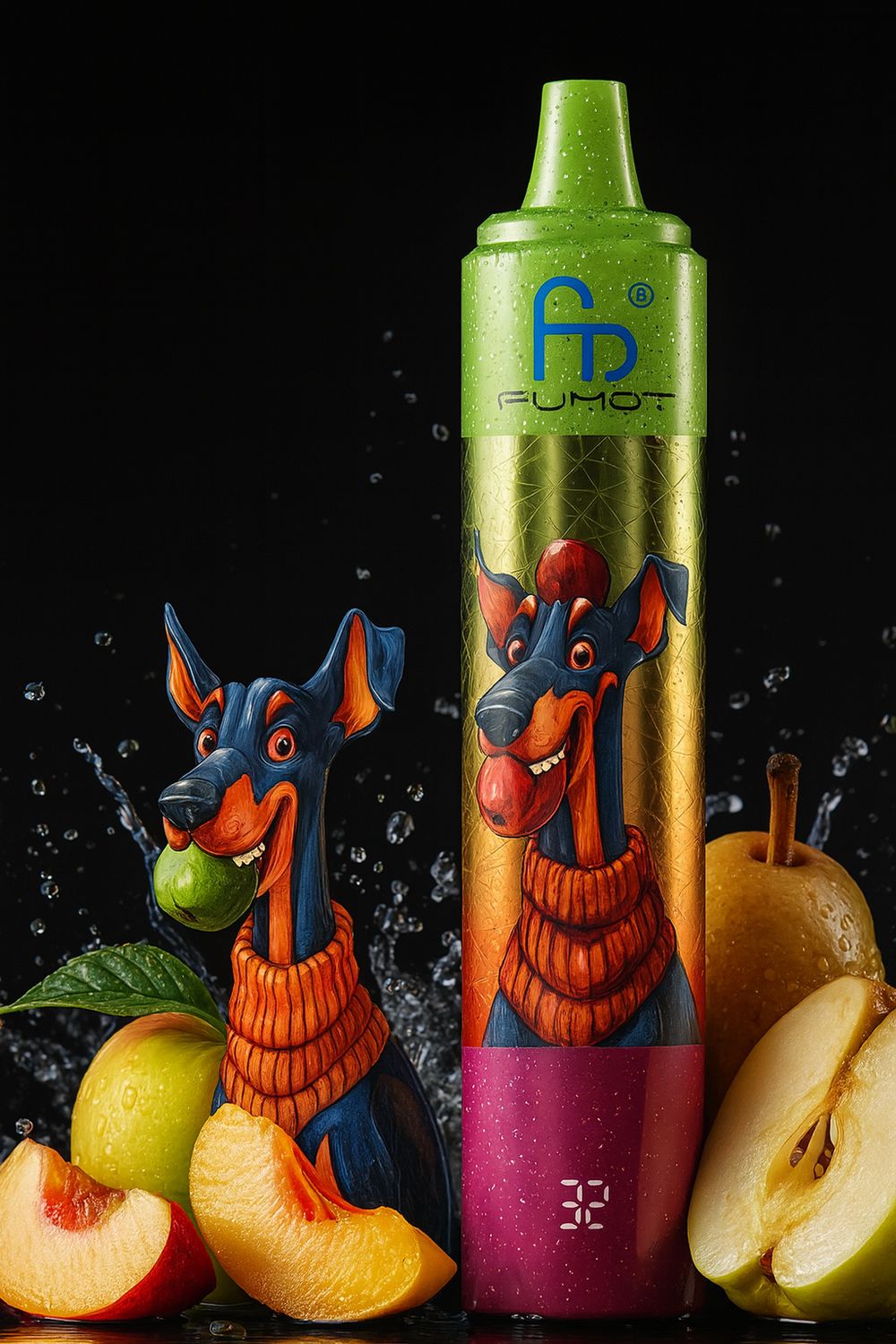Fumot Doberman Apple Peach Pear 32K Refillable