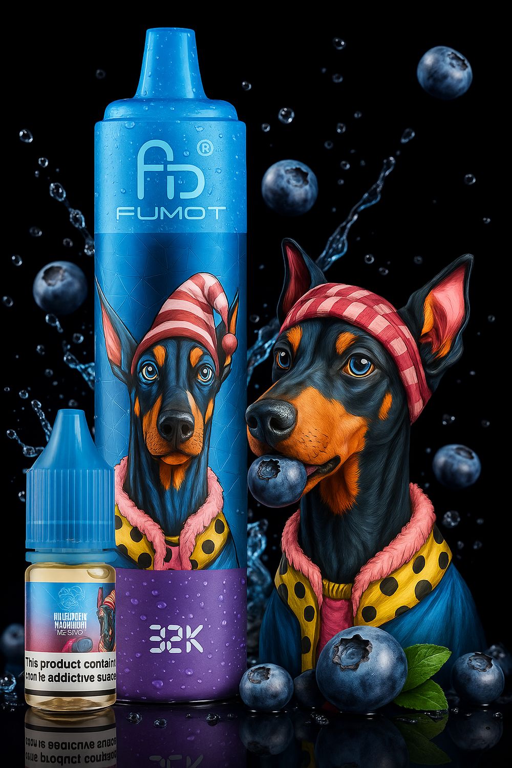 Fumot-Doberman-32K–Blueberry-Raspberry-Refillable-Vape-Kit