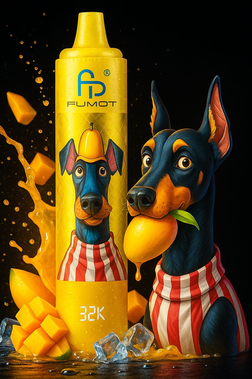 Fumot Doberman Peach Mango 32K Refillable