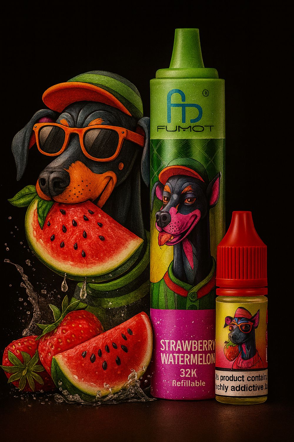 Fumot Doberman 32K Strawberry Watermelon – Refillable Vape Kit kaufen Schweiz | vapezz.ch