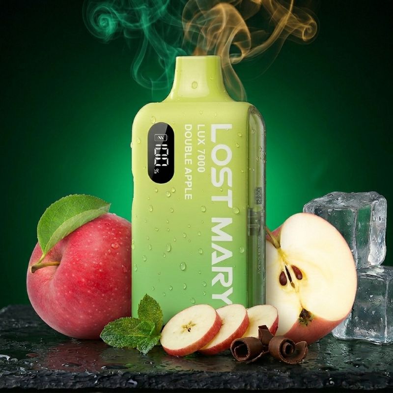 Lost Mary LUX 7000 Double Apple – Hybrid Vape Kit, wiederaufladbar, 7000 Züge | vapezz.ch CH