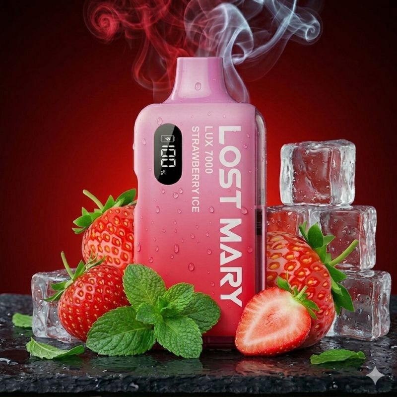 Lost Mary LUX 7000 Strawberry Ice – Hybrid Vape Kit, wiederaufladbar, 7000 Züge | vapezz.ch CH