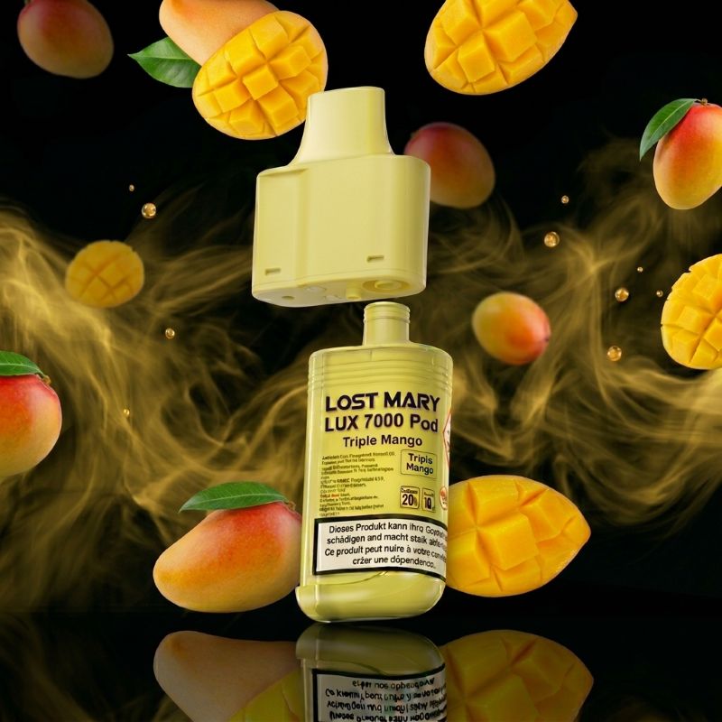 Lost Mary LUX 7000 Refill Pod Triple Mango – 12 ml, kompatibel mit LUX 7000 Kit, portofrei kaufen vapezz.ch