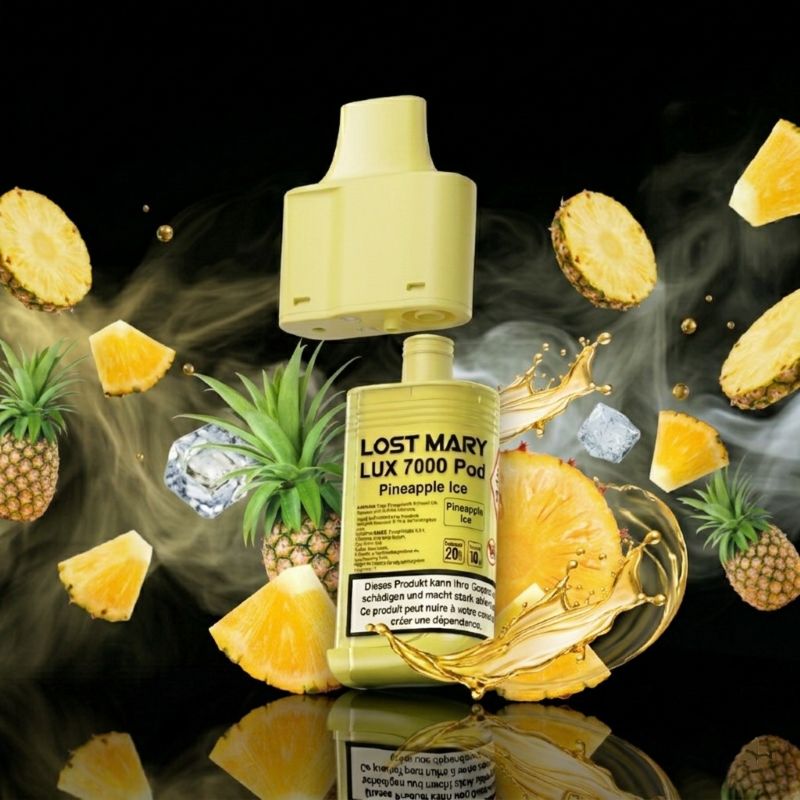 Lost Mary LUX 7000 Refill Pod Pineapple Ice – 12 ml, kompatibel mit LUX 7000 Kit, portofrei kaufen vapezz.ch
