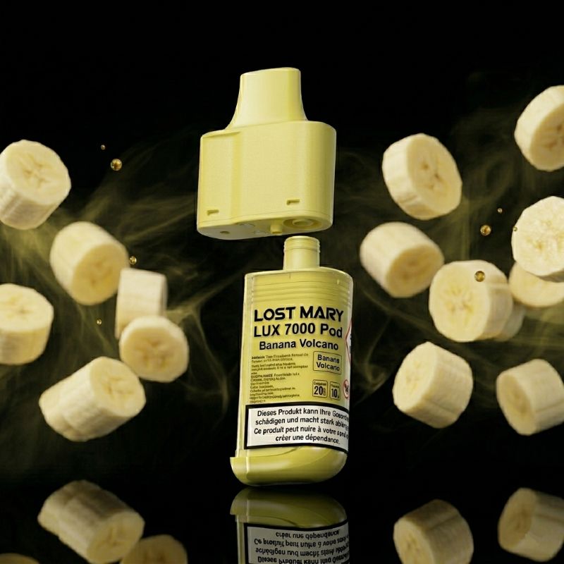 Lost Mary LUX 7000 Refill Pod Banana Volcano – 12 ml, kompatibel mit LUX 7000 Kit, portofrei kaufen vapezz.ch