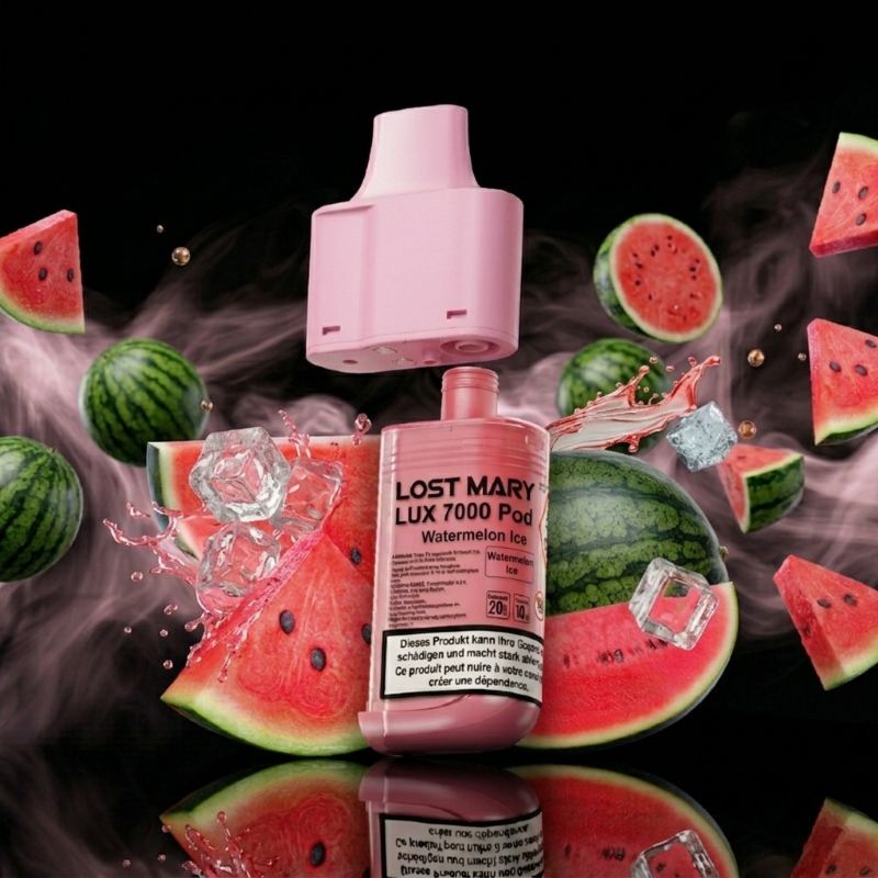 Lost Mary LUX 7000 Refill Pod Watermelon Ice – 12 ml, kompatibel mit LUX 7000 Kit, portofrei kaufen vapezz.ch