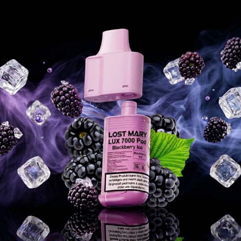 Lost Mary LUX 7000 Refill Pod Blackberry Ice – 12 ml, kompatibel mit LUX 7000 Kit, portofrei kaufen vapezz.ch