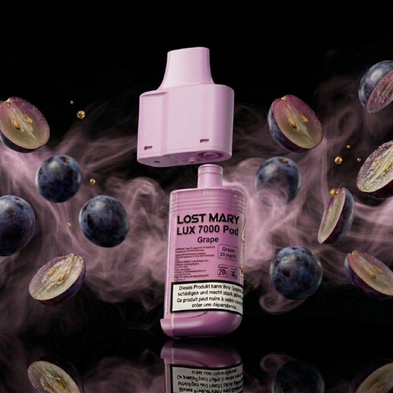 Lost Mary LUX 7000 Refill Pod Grape – 12 ml, kompatibel mit LUX 7000 Kit, portofrei kaufen vapezz.ch