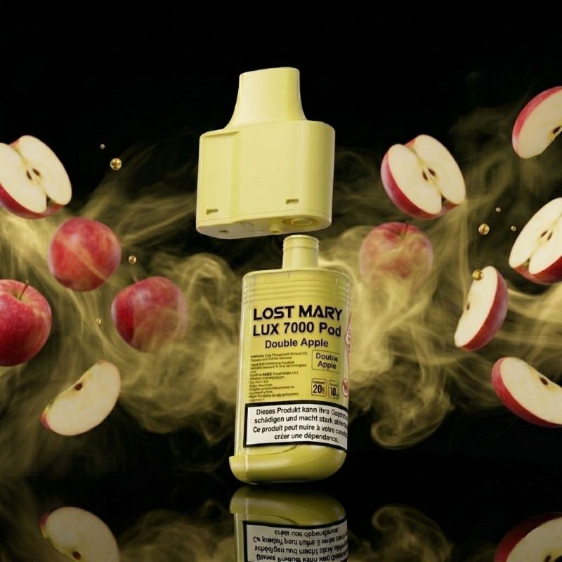 Lost Mary LUX 7000 Refill Pod Double Apple – 12 ml, kompatibel mit LUX 7000 Kit, portofrei kaufen vapezz.ch