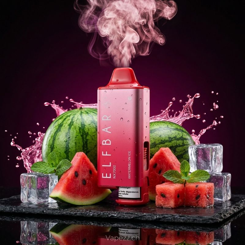 ELFBAR NX7000 Hybrid Vape Kit Watermelon Ice – Refill Pod System kaufen Schweiz – vapezz.ch