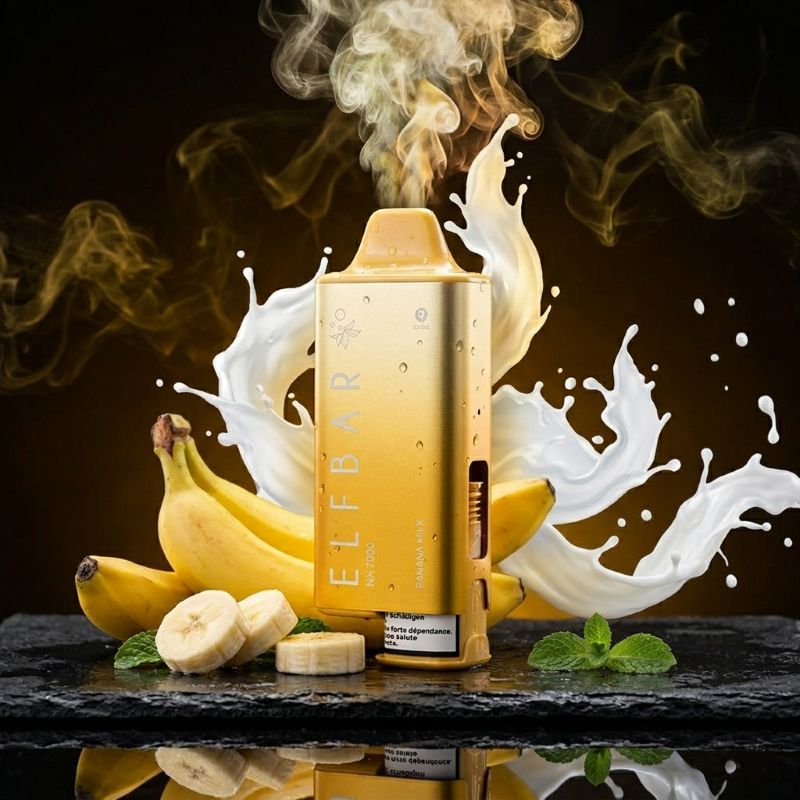 ELFBAR NX7000 Hybrid Vape Kit Banana Milk – Refill Pod System kaufen Schweiz – vapezz.ch
