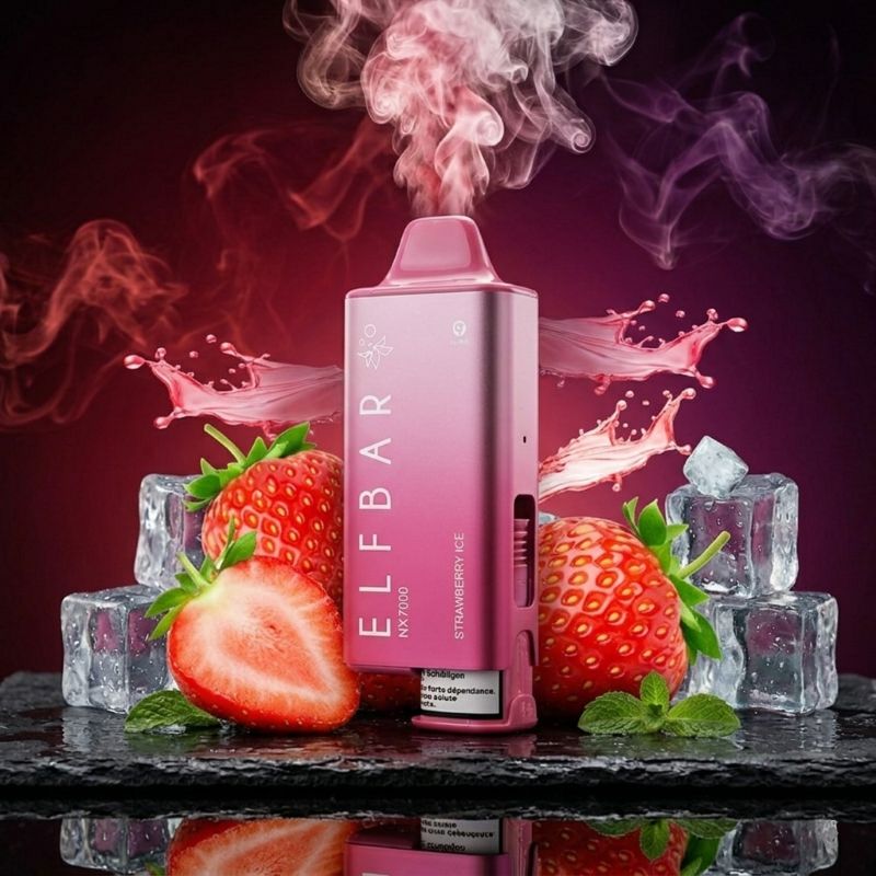 ELFBAR NX7000 Hybrid Vape Kit Strawberry Ice – Refill Pod System kaufen Schweiz – vapezz.ch