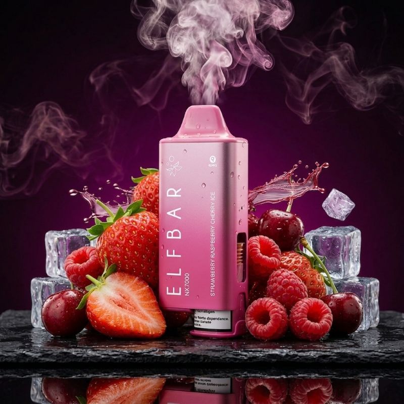 ELFBAR NX7000 Hybrid Vape Kit Strawberry Raspberry Cherry Ice – Refill Pod System kaufen Schweiz – vapezz.ch