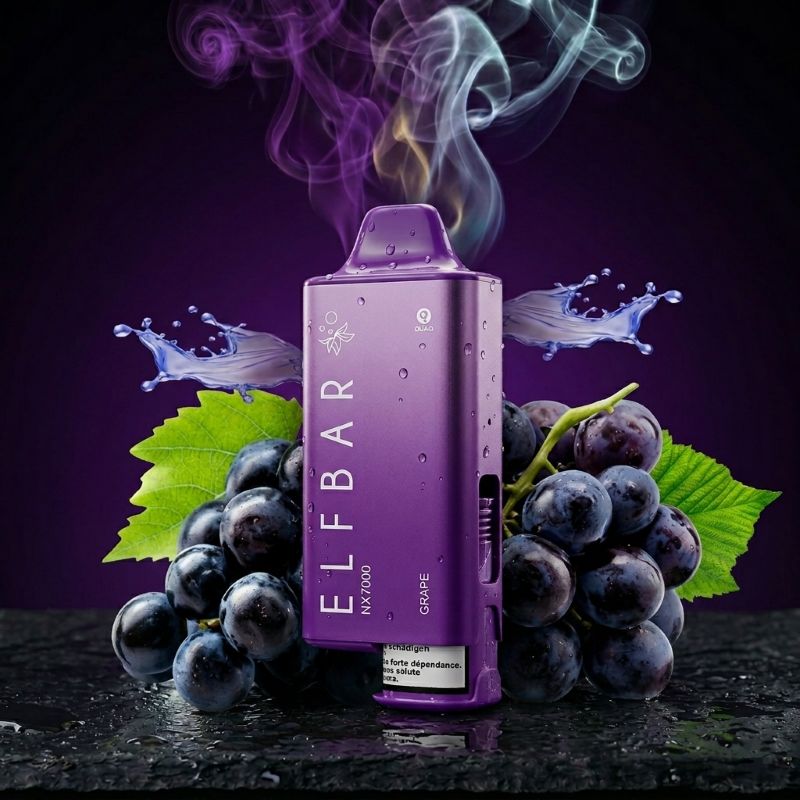 ELFBAR NX7000 Hybrid Vape Kit Grape – Refill Pod System kaufen Schweiz – vapezz.ch